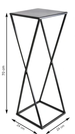 Kwietnik na rośliny stojący 70 cm czarny LOFT