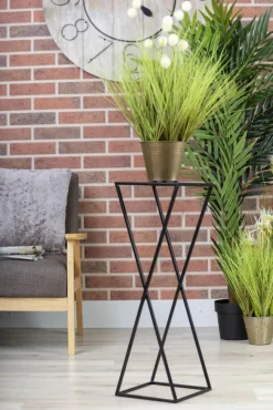 Kwietnik na rośliny stojący 70 cm czarny LOFT