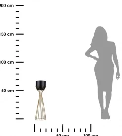 Kwietnik nowoczesny 68 cm złoto czarny GLAMOUR