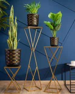 Kwietnik nowoczesny LOFT złoty 100 cm GLAMOUR