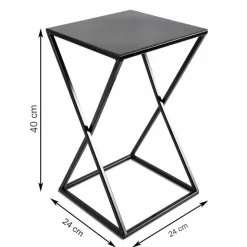 Kwietnik nowoczesny stojący 40 cm czarny