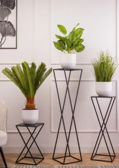Kwietnik nowoczesny stojący 40 cm czarny LOFT