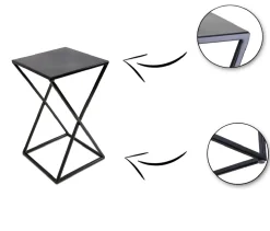 Kwietnik nowoczesny stojący 40 cm czarny LOFT