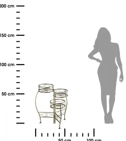 Kwietnik składany stojący potrójny LOFT 62 cm