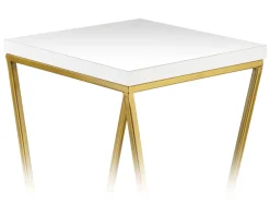 Kwietnik stojak 100 cm złoty biały GLAMOUR