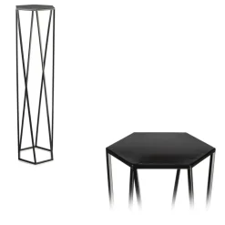 Kwietnik stojak na rośliny czarny 100 cm LOFT