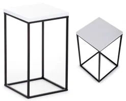 Kwietnik stojący 40 cm BasicLoft biały