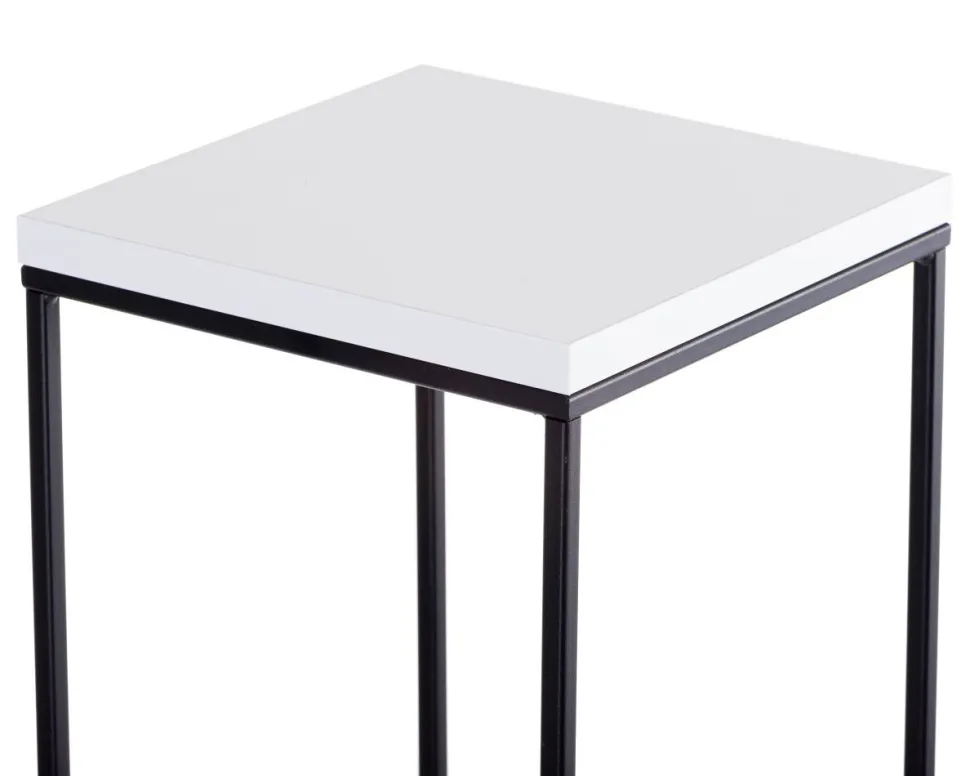 Kwietnik stojący 40 cm BasicLoft biały