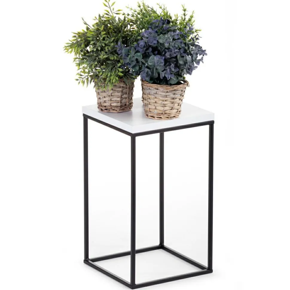 Kwietnik stojący 40 cm BasicLoft biały
