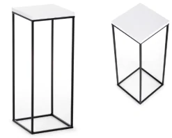 Kwietnik stojący 60 cm BasicLoft biały