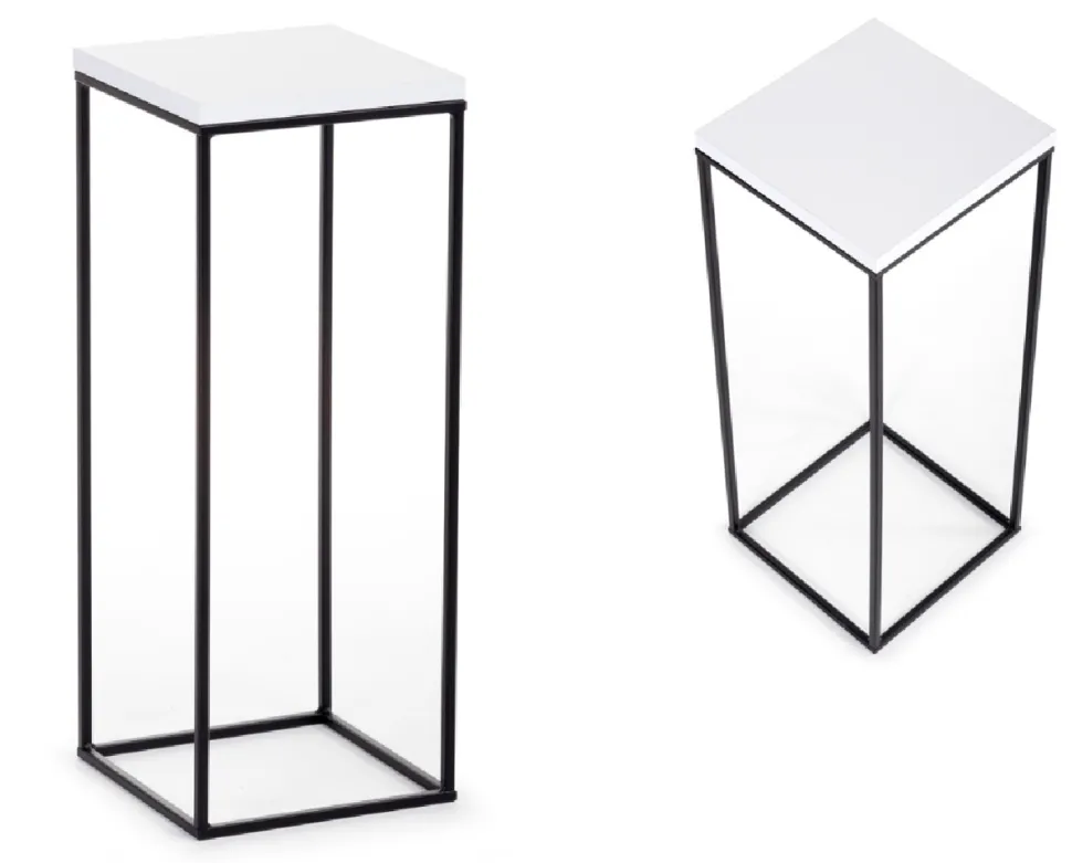 Kwietnik stojący 60 cm BasicLoft biały