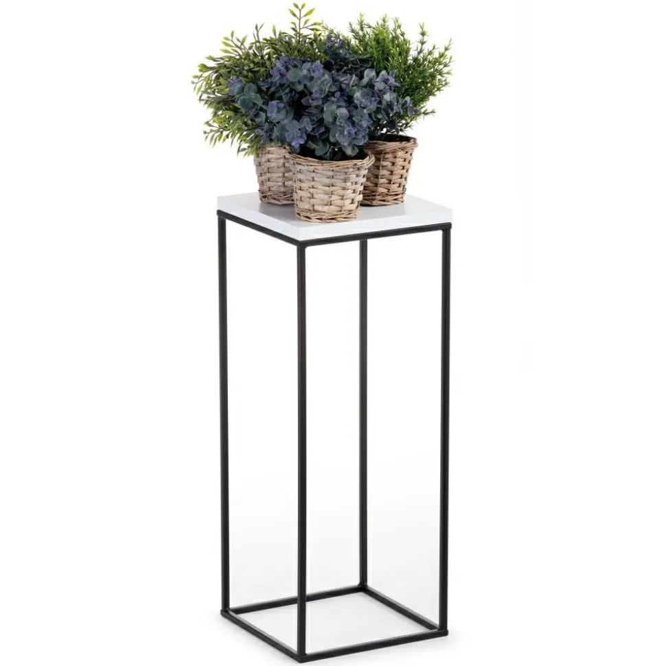 Kwietnik stojący 60 cm BasicLoft biały