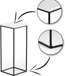 Kwietnik stojący 60 cm BasicLoft biały