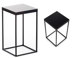 Kwietnik stojący 40 cm BasicLoft czarny