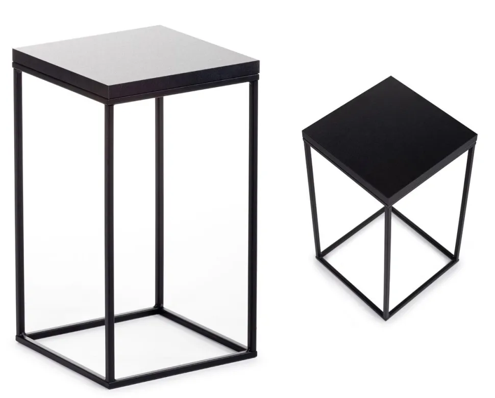 Kwietnik stojący 40 cm BasicLoft czarny