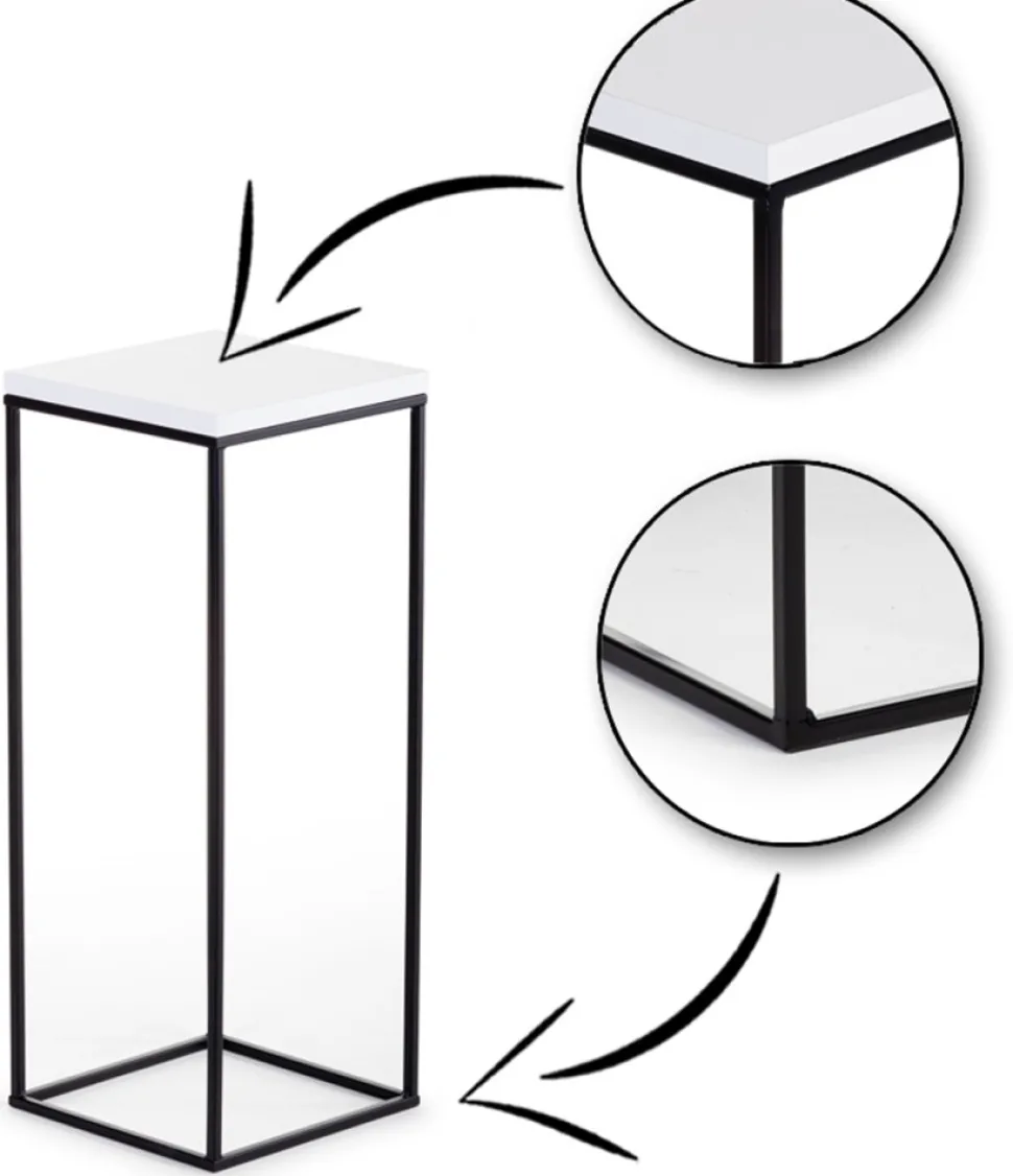 Kwietnik stojący 80 cm BasicLoft biały