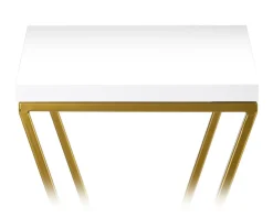 Kwietnik stojący 70 cm blat biały metalowy GLAMOUR