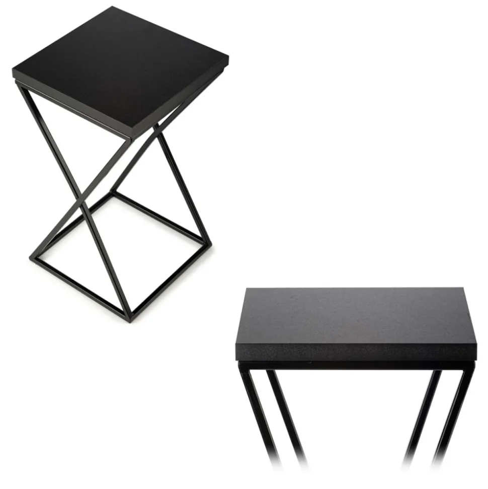 Kwietnik stojący 40 cm z blatem MDF LOFT metalowy