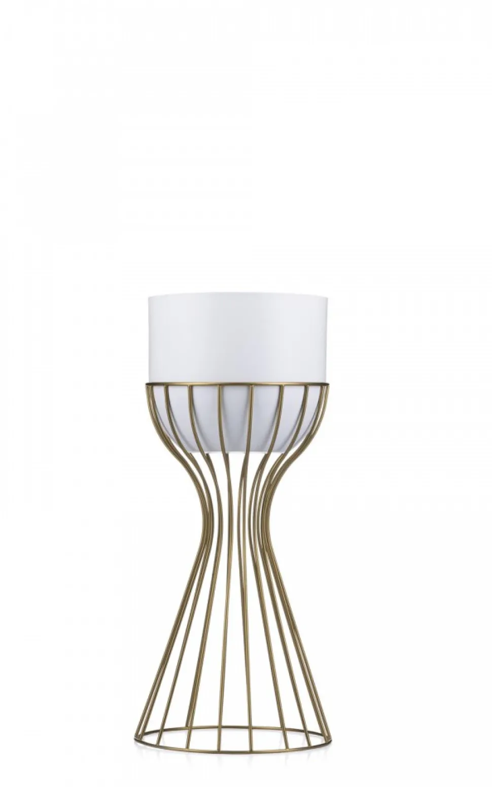 Kwietnik stojący 46 cm złoto biały LOFT metal