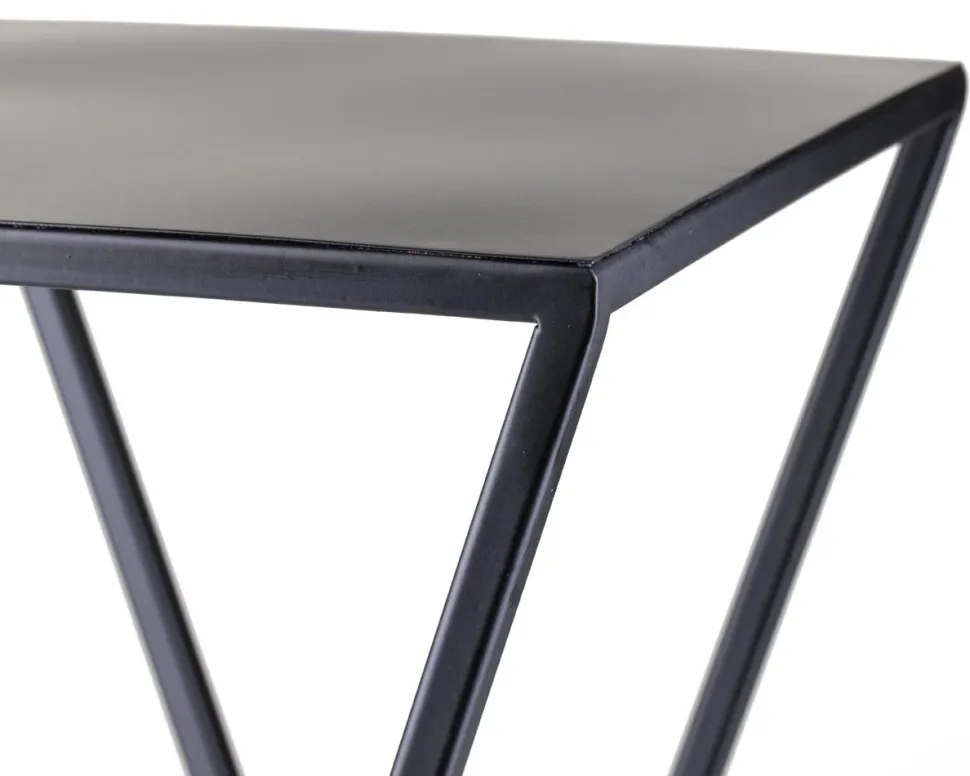 Kwietnik stojący czarny 100 cm LOFTOWY metalowy