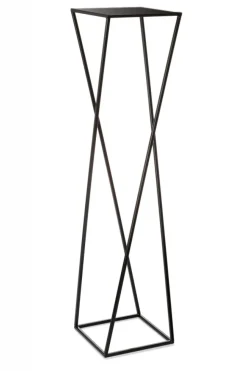 Kwietnik stojący czarny 100 cm LOFTOWY metalowy