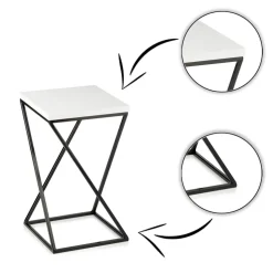 Kwietnik stojący LOFT 40 cm blat biały