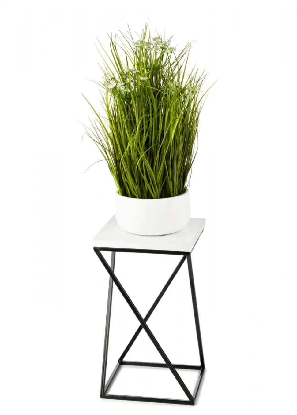 Kwietnik stojący LOFT 40 cm blat biały
