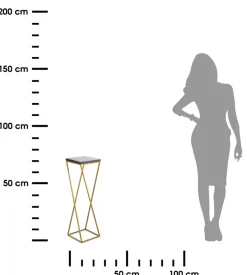 Kwietnik stojący na rośliny 70 cm MDF złoty GLAM