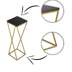 Kwietnik stojący na rośliny 70 cm MDF złoty GLAM