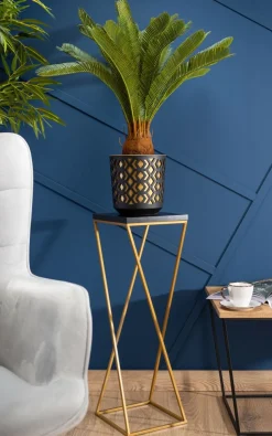 Kwietnik stojący na rośliny 70 cm MDF złoty GLAM