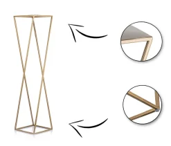 Kwietnik stojący stojak złoty LOFT 100 cm GLAM