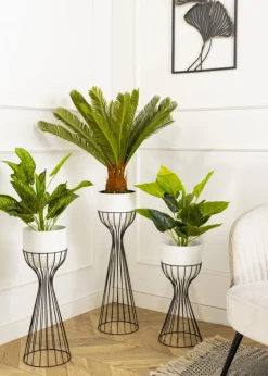 Kwietnik stojący z osłonką LOFT 46 cm metal