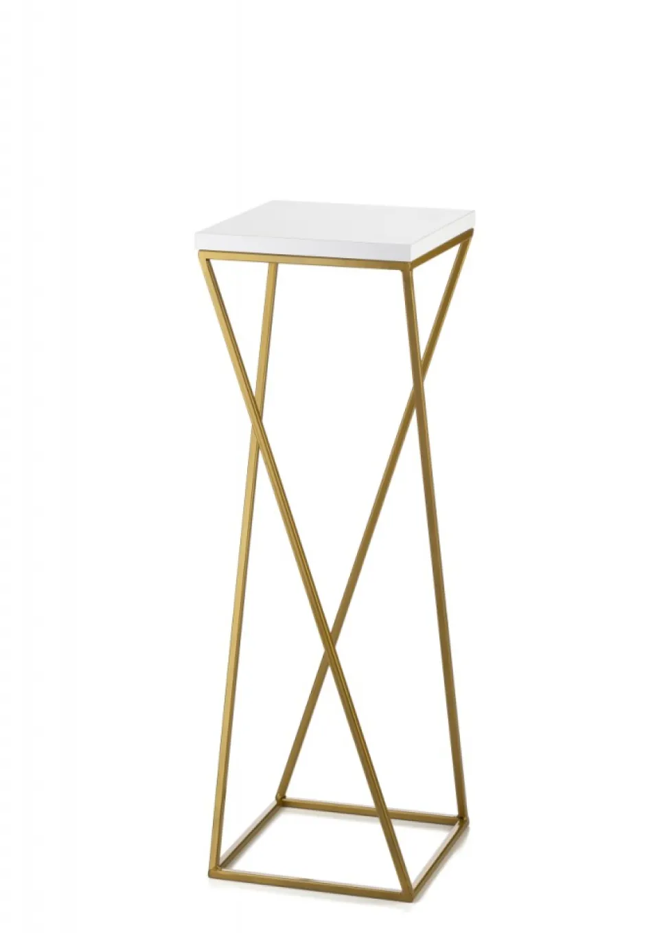 Kwietnik wolnostojący złoto biały 70 cm GLAMOUR
