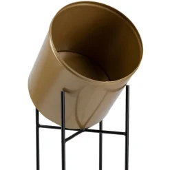 Kwietnik z osłonka 95 cm czarno złoty GLAMOUR