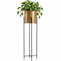 Kwietnik z osłonka 95 cm czarno złoty GLAMOUR