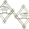 Kwietnik ścienny metalowy LOFT podwójny 41 cm złoty * Dąstal New