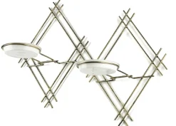 Kwietnik ścienny metalowy LOFT podwójny 41 cm złoty * Dąstal New