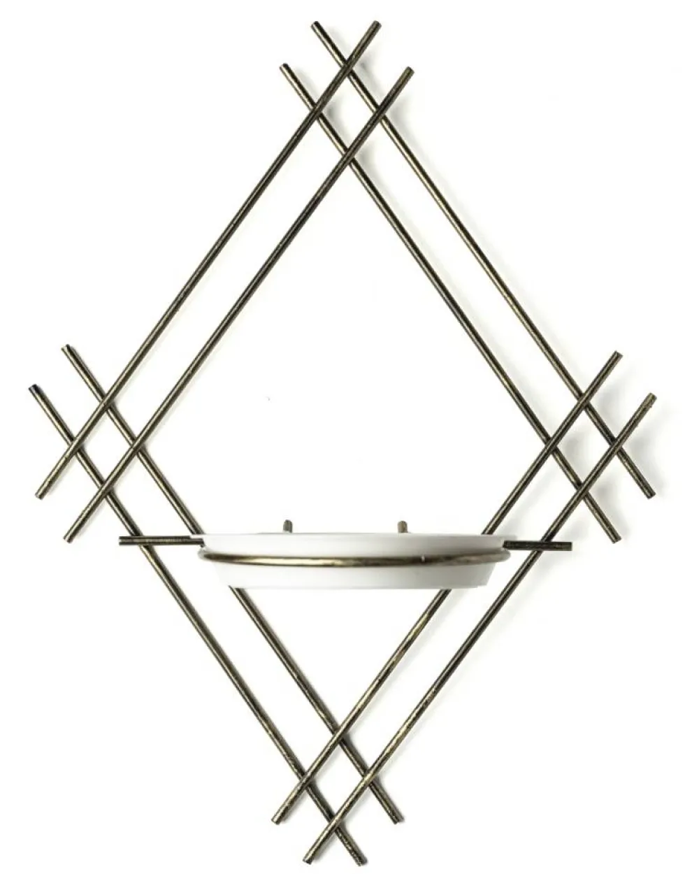 Kwietnik ścienny metalowy złoty LOFT 41 cm * Dąstal Clearance