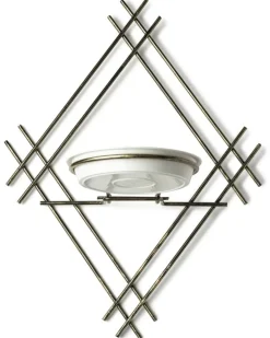 Kwietnik ścienny metalowy złoty LOFT 41 cm * Dąstal Clearance