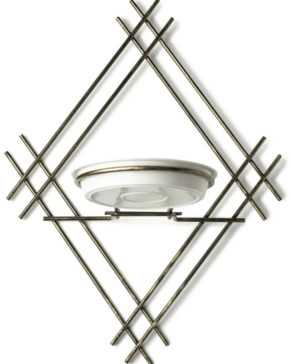 Kwietnik ścienny metalowy złoty LOFT 41 cm * Dąstal Clearance