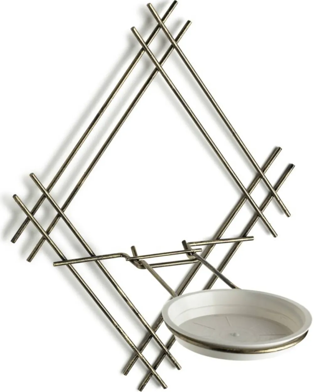 Kwietnik ścienny metalowy złoty LOFT 41 cm * Dąstal Clearance