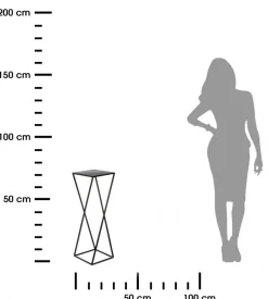 Kwietnik loftowy stojący czarny 70 cm metalowy * HowHomely