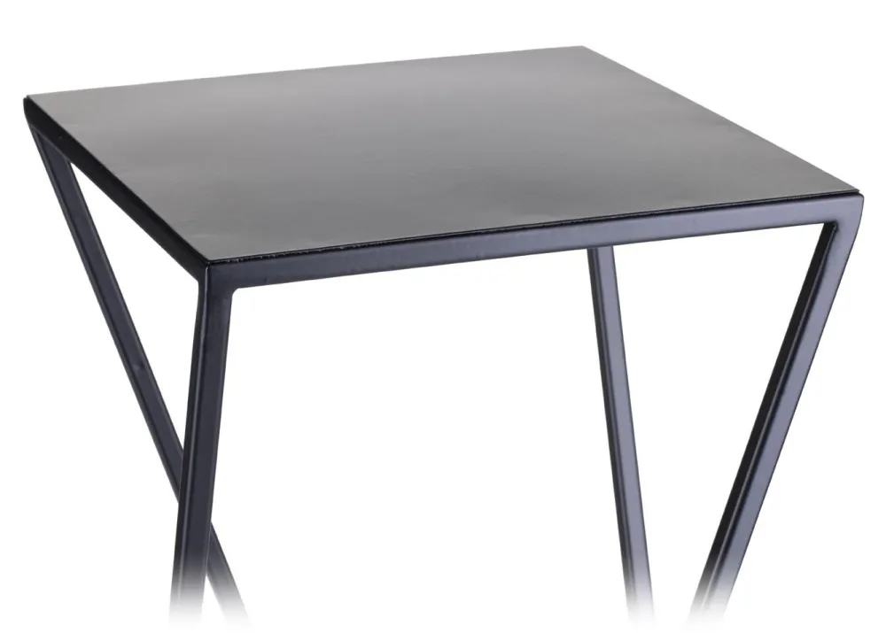 Kwietnik loftowy stojący czarny 70 cm metalowy * HowHomely