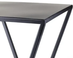 Kwietnik loftowy stojący czarny 70 cm metalowy * HowHomely