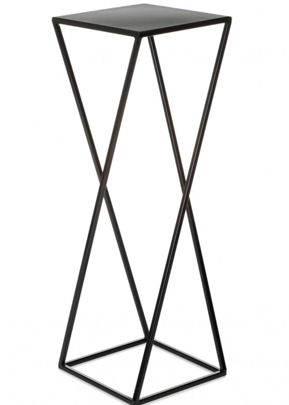 Kwietnik loftowy stojący czarny 70 cm metalowy * HowHomely