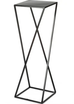 Kwietnik loftowy stojący czarny 70 cm metalowy * HowHomely