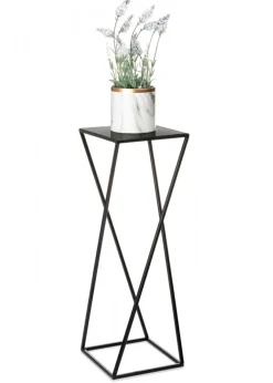 Kwietnik loftowy stojący czarny 70 cm metalowy * HowHomely