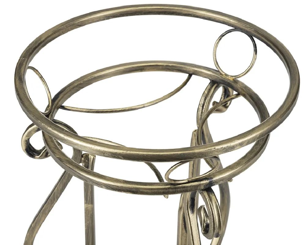 Kwietnik metalowy 37 cm ZŁOTY * Dąstal New