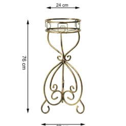 Kwietnik metalowy na jedną donicę 76 cm Hunter * Dąstal Discount