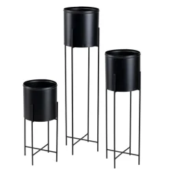 Kwietnik na kwiaty osłonka 75 cm czarny LOFT * HowHomely